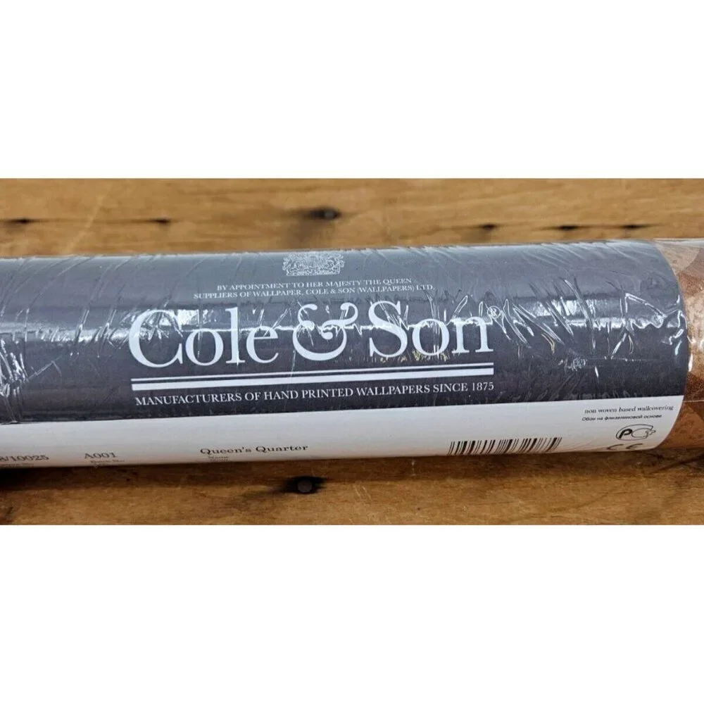 New Cole & Son Queen's Quarter Wallpaper  118/10025 A001 Metallic Copper